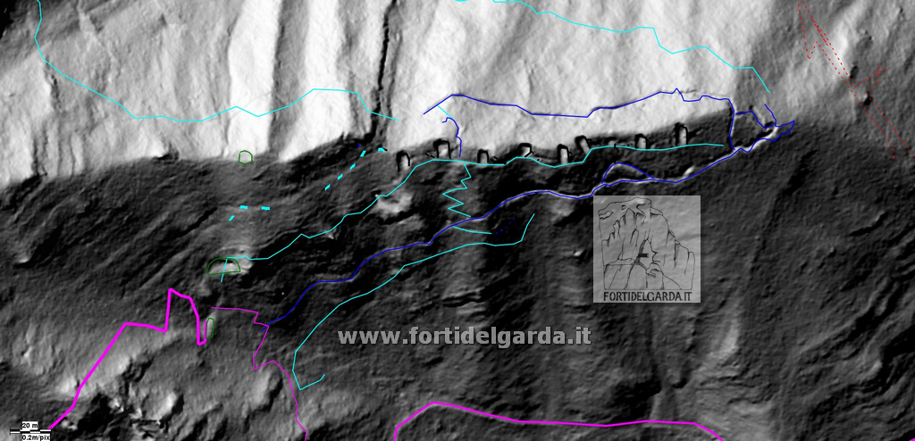 Caposaldo Sarbano Bezzecca su LIDAR